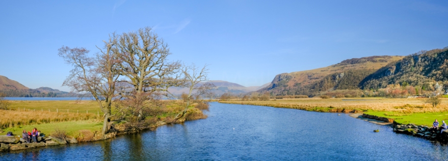 The River Derwent close to Keswick in the Lake District.