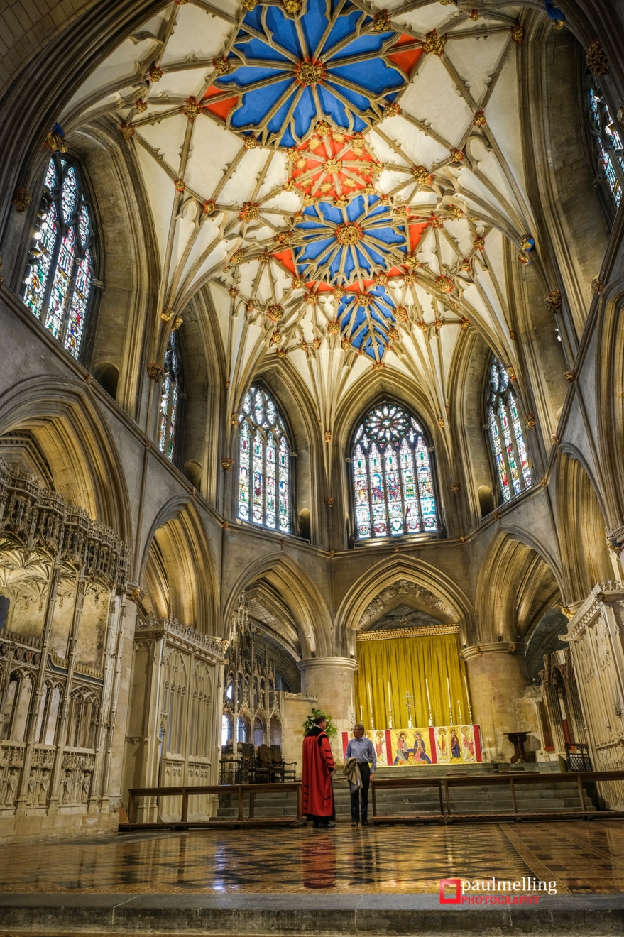 Inside Tewkesbury Abbey and the magnificent